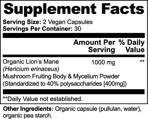 Lion's Mane Mushroom Supplement Capsules - Cognitive & Focus Support | PrimalMush