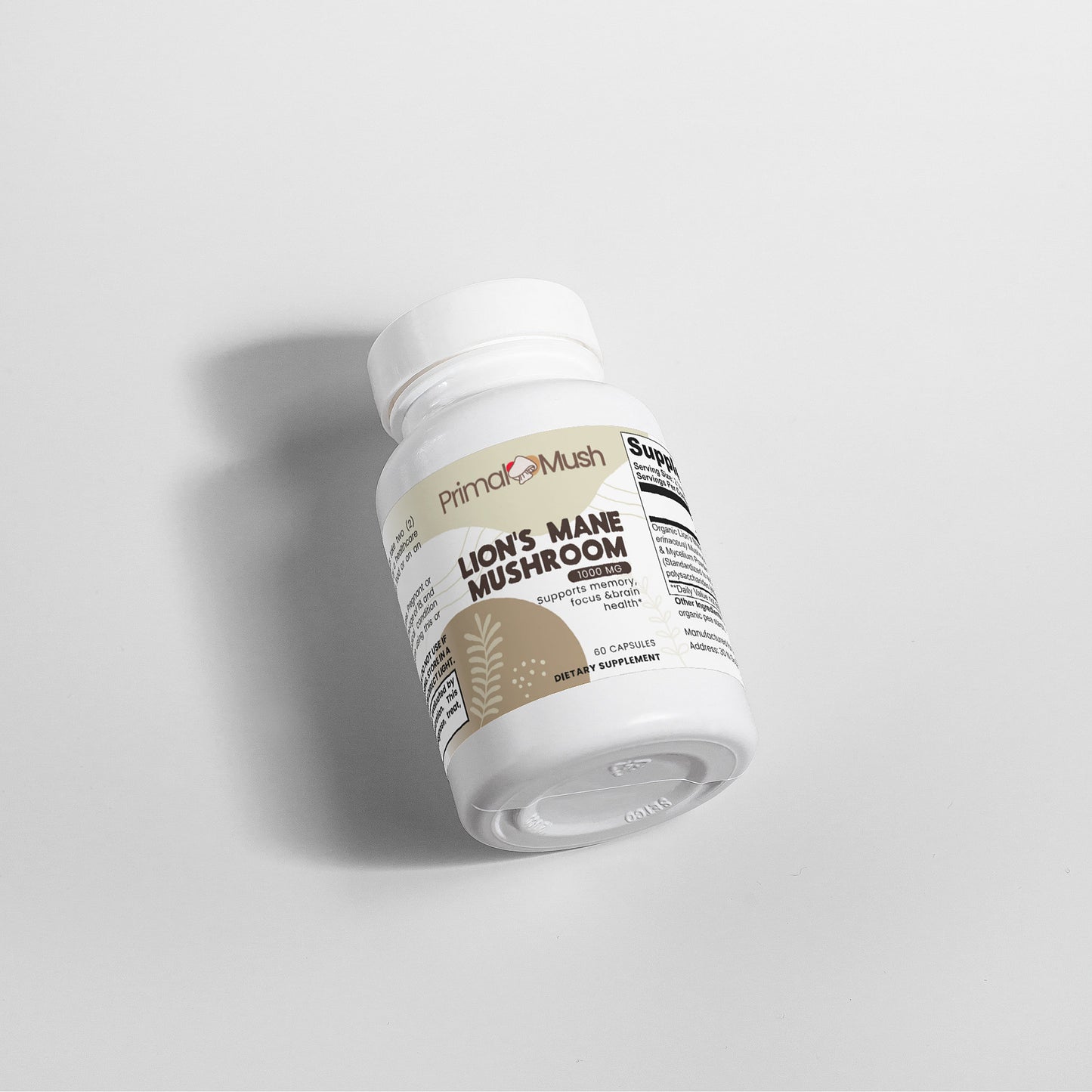 Lion's Mane Mushroom Supplement Capsules - Cognitive & Focus Support | PrimalMush