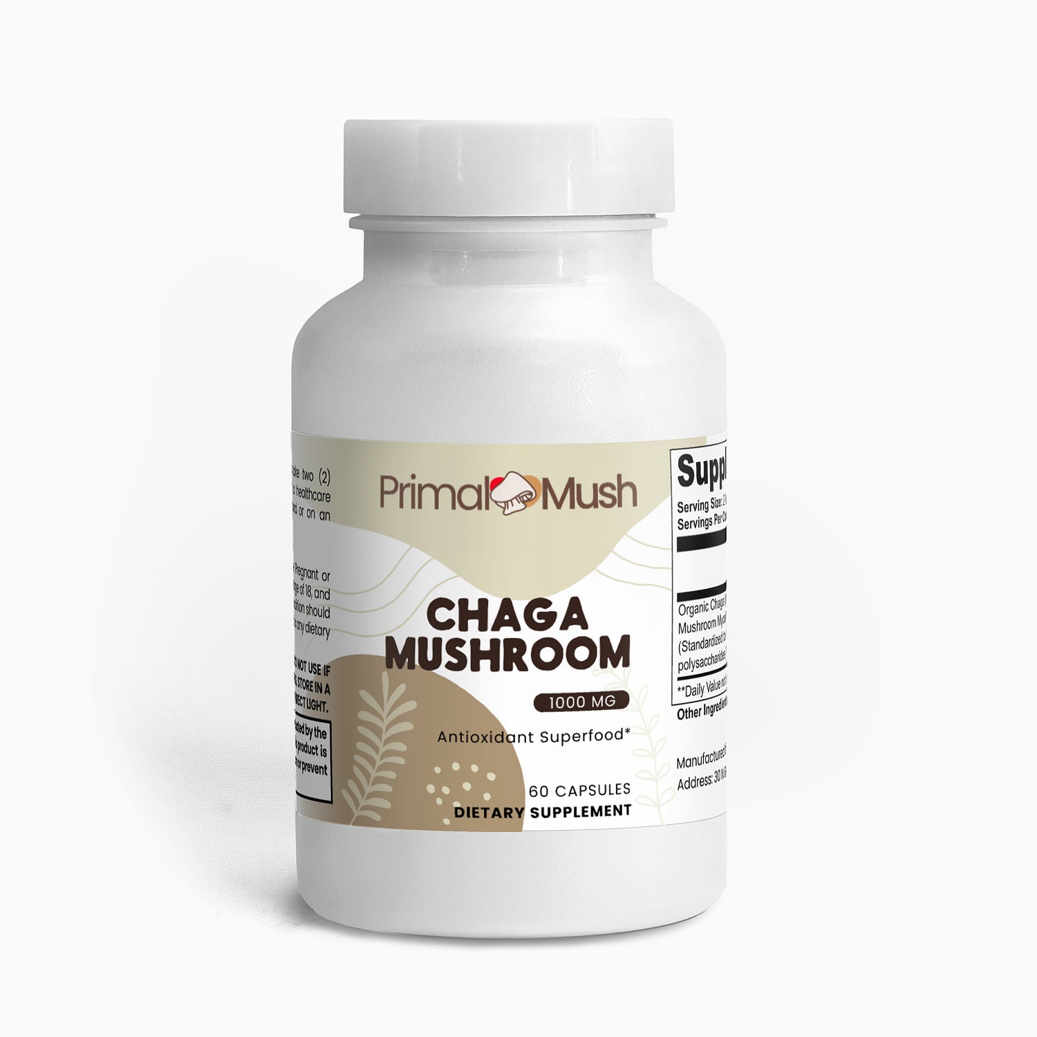 Chaga Mushroom Supplement Capsules - PrimalMush