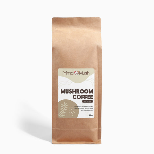 Mushroom Coffee Fusion with Lion's Mane & Chaga - 16oz | PrimalMush