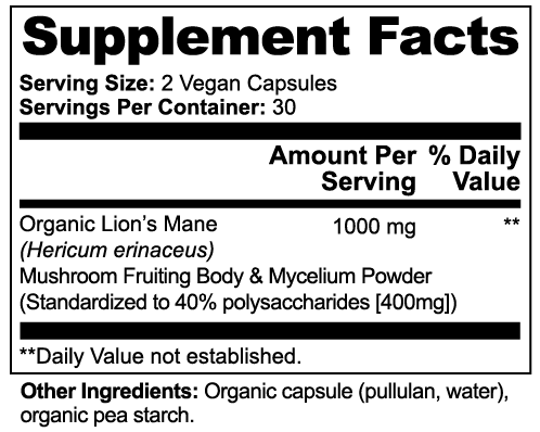 Lion's Mane Mushroom Supplement Capsules - Cognitive & Focus Support | PrimalMush